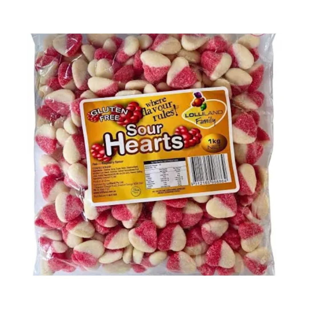 Red Sour Hearts : Lolliland Bulk