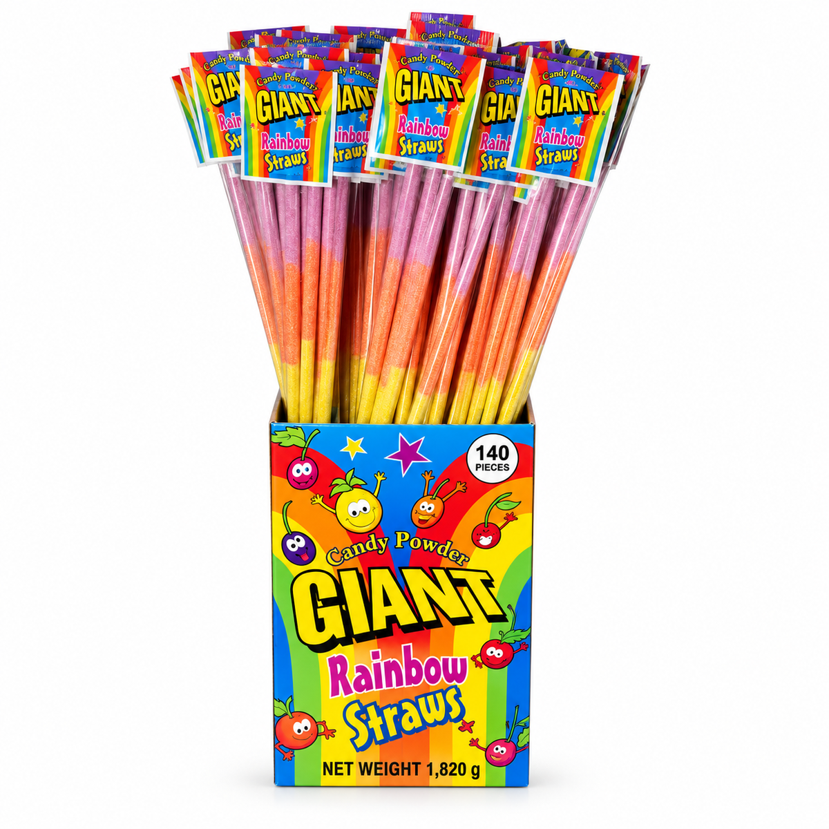 Giant Rainbow Sherbet Straws