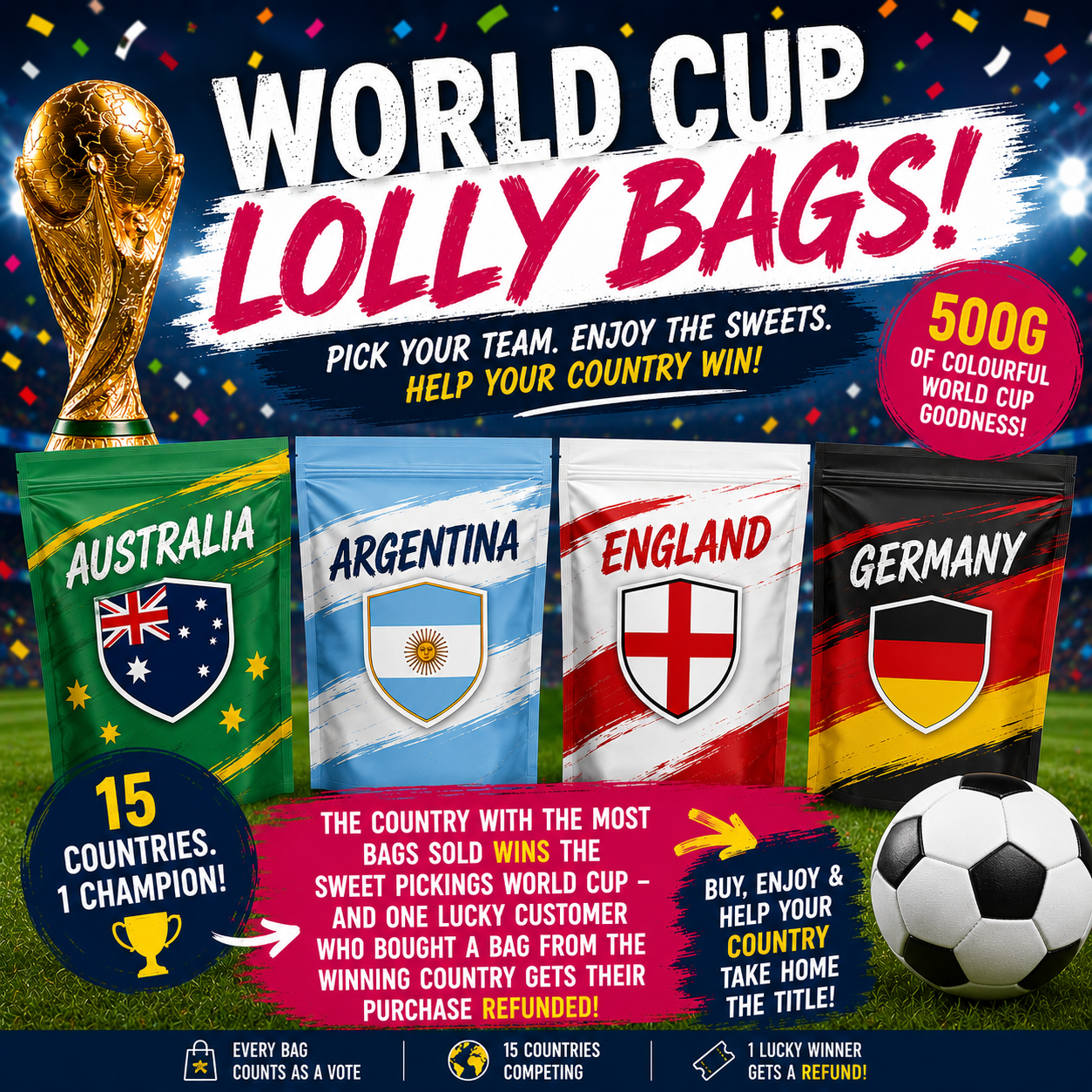 World Cup Lolly Bag