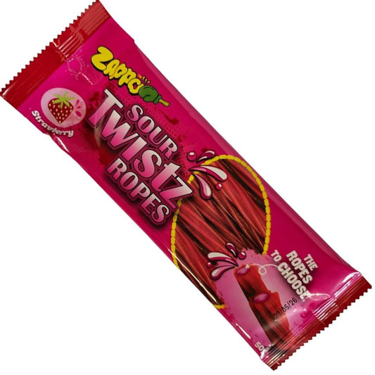 Zappo Sour Strawberry Twistz Ropes