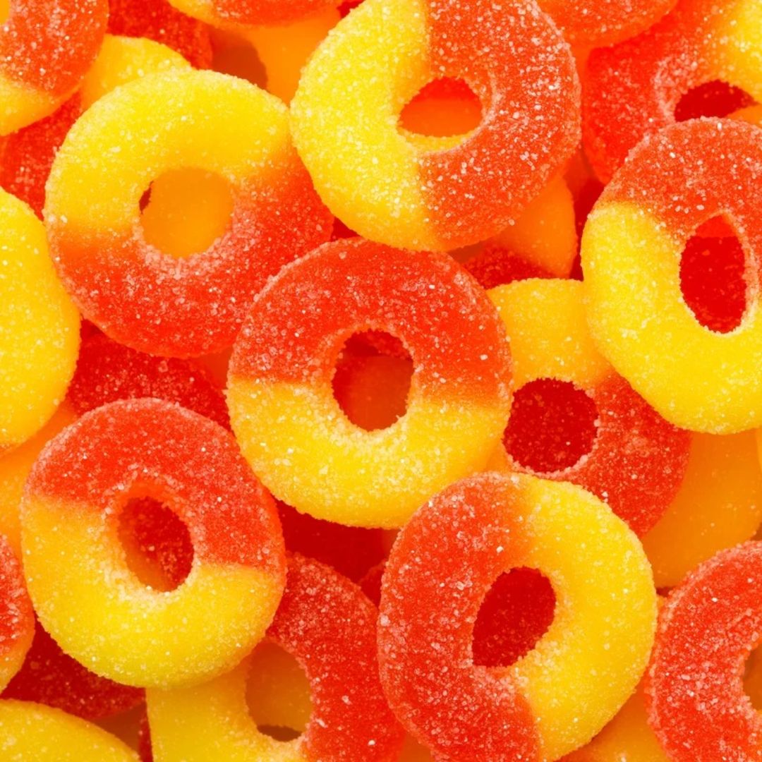 Two-toned Peach Rings