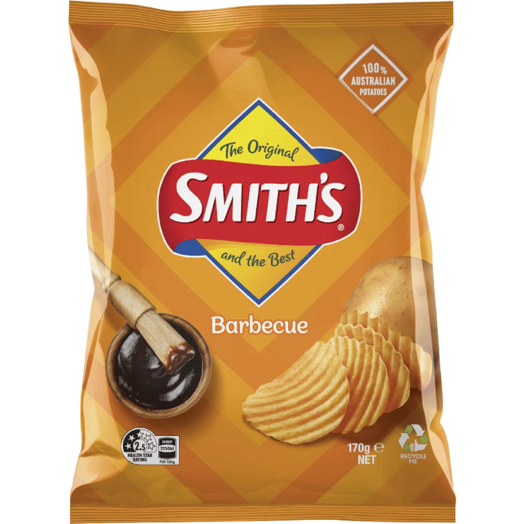 Smiths Barbeque Crinkle Cut 170g