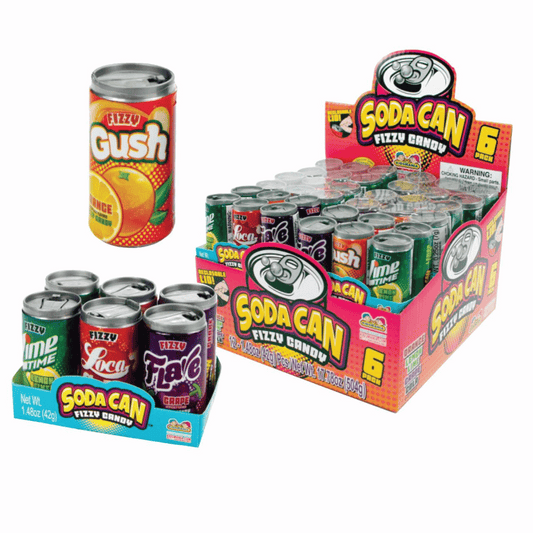 Soda Cans Fizzy Candy 6pk