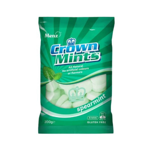 Pack of Crown Mints spearmint flavor on a white background